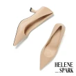 【HELENE_SPARK】極簡品味純色羊皮尖頭高跟鞋(杏)