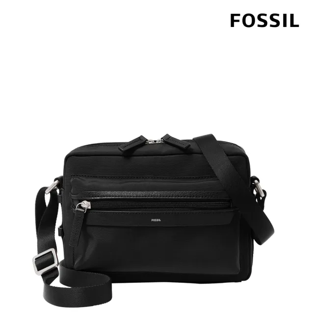 【FOSSIL 官方旗艦館】Wyatt 單肩尼龍相機包-黑色 MBG9607001