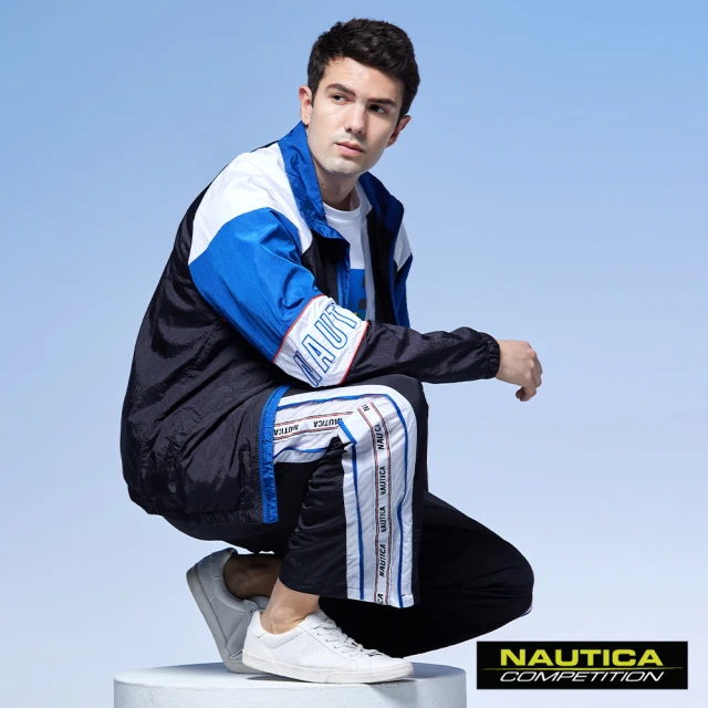 NAUTICA 男裝 COMPETITION立領撞色拼接外套(黑色)