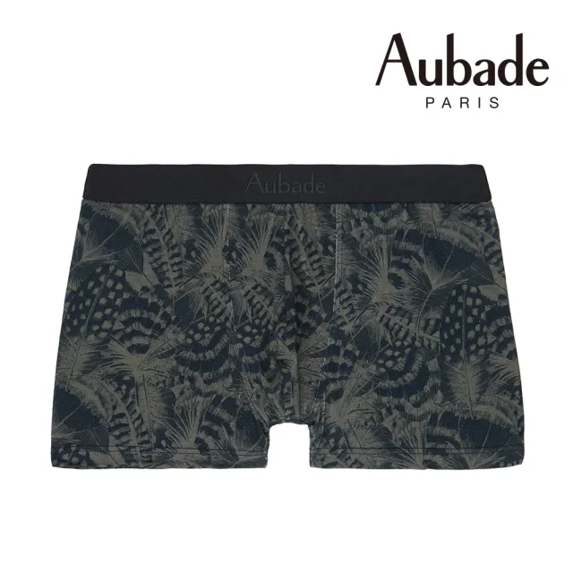 【Aubade】舒棉頂級莫代爾棉 彈性四角男褲 平口褲(羽毛-2315)