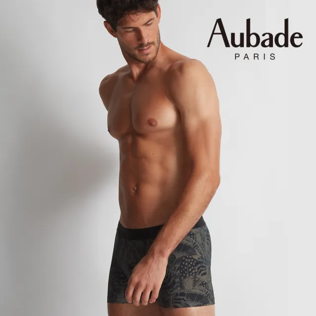 【Aubade】舒棉頂級莫代爾棉 彈性四角男褲 平口褲(羽毛-2315)