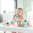 【德國Hape】趣味小兔子堆塔+嬰幼兒安撫搖鈴五件組