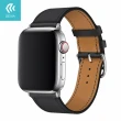 【DEVIA】Apple Watch Nappa 皮革錶帶38/40/41mm共用款-黑色(Nappa頂級皮革)