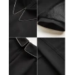 【KVOLL】玩美衣櫃中大尺碼小香風黑洋裝網紗短袖連身裙S-4XL