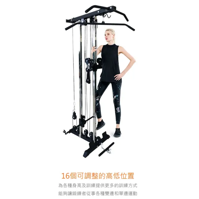 【Fitek】多功能鎖牆滑輪機 雙滑輪系統 划船上拉下拉(牆掛健身滑輪下拉機 壁掛高拉低拉機 飛鳥機)