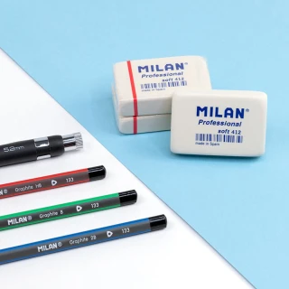 【MILAN】經典暢銷橡皮擦412_12入(擦布量販包)
