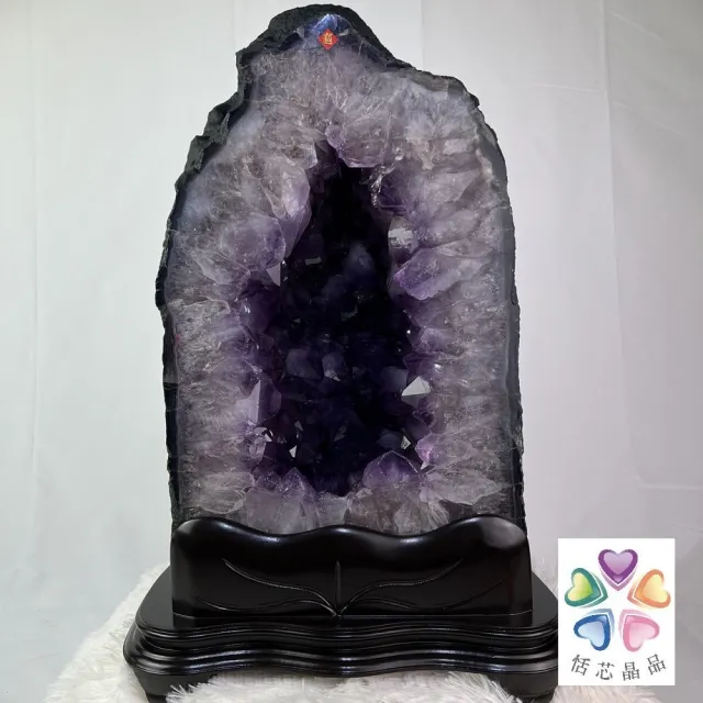 【恬芯晶品】巴西37.3KG紫水晶洞新居財位擺設KA42(紫水晶洞開運水晶洞招財招貴人新居開業紫晶洞新春)