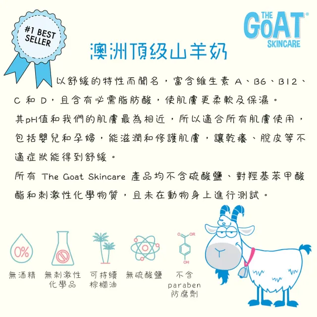 【The Goat Skincare】澳洲頂級山羊奶溫和保濕身體乳液(1000ml)