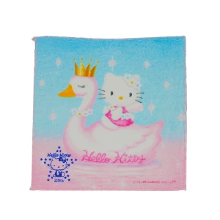 【日本】Hello Kitty25周年紀念版小方巾-三入(粉藍)