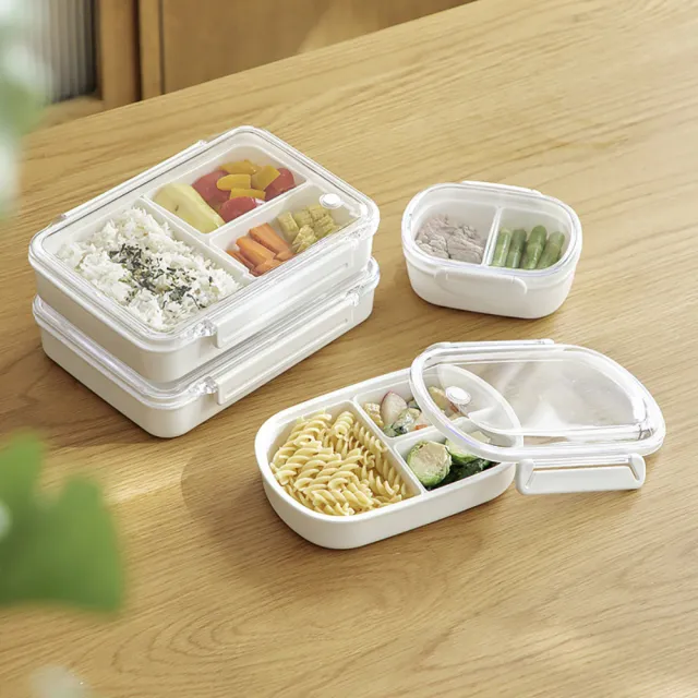 【茉家】可微波食品級材質分格便當保鮮盒(小號2入)