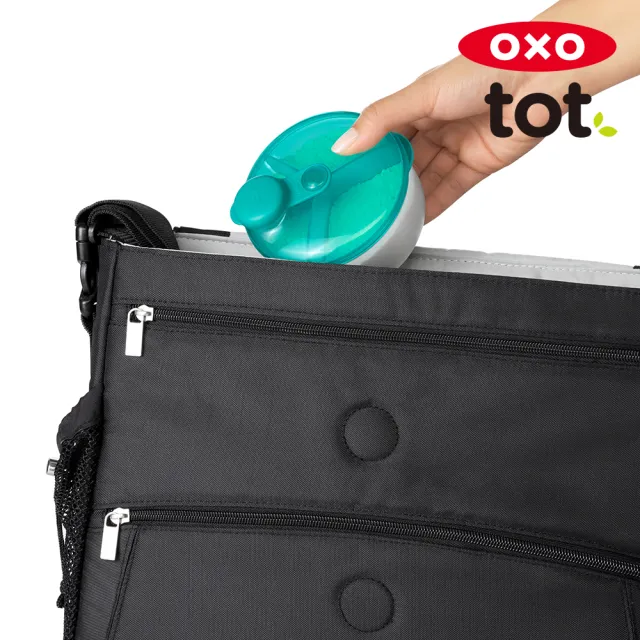 【OXO】tot 隨行分隔奶粉罐(靚藍綠)