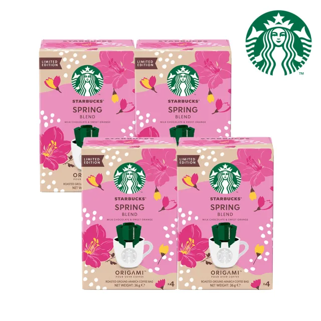 【STARBUCKS 星巴克】濾掛咖啡-春季綜合咖啡4入x4盒(共16入)