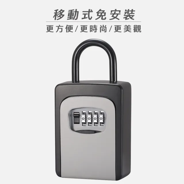 【防盜必備】可掛式密碼鑰匙盒(儲藏 保管箱 收納盒 密碼盒 防盜鎖 小型保險箱)