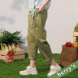 【betty’s 貝蒂思】抽繩寬鬆純色休閒褲(綠色)