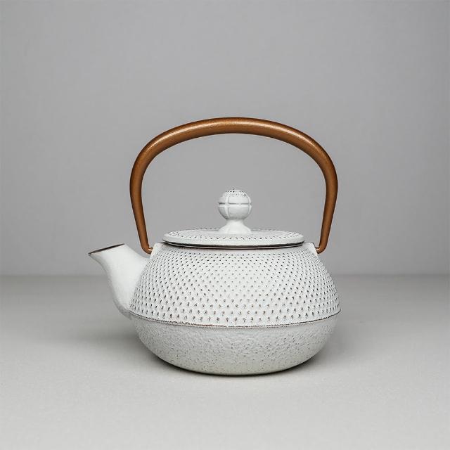 【福介商店】南部鐵器 日本鑄鐵壺 IWACHU 岩鑄 玉珠 3型急須0.32L-金麻色 泡茶 鐵壺 急須