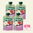 【Organix】水果纖泥-蘋果草莓藍莓4入組(歐佳寶寶果泥 副食品)
