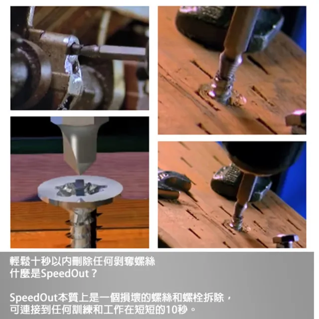 【SPEED OUT】配收藏盒 崩牙救星 螺絲取出器 滑牙神器 螺絲 退牙器 電鑽起子機用(4件套組x2)