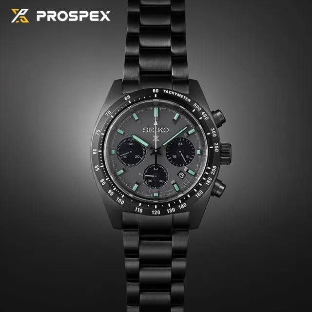 【SEIKO 精工】Prospex SPEEDTIMER 黑潮夜視 太陽能計時錶/SK027(SSC917P1/V192-0AF0SD)