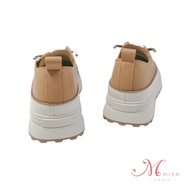 【MIRA】格紋厚底增高鞋-棕-W28037N08(休閒鞋/厚底鞋/增高鞋)