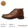 【TINO BELLINI 貝里尼】男款 牛皮圓頭撞色綁帶短靴HM5T010