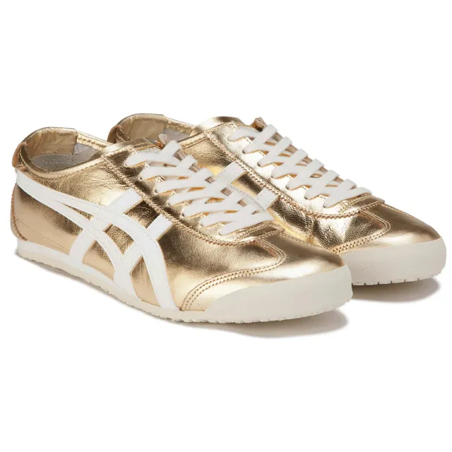 【Onitsuka Tiger】鬼塚虎 金色MEXICO 66休閒鞋 (1183B566-201)