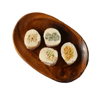 【汪事如意】鈣多多芝麻 雞肉捲捲 100g(銷售冠軍/無油蒸煮/犬貓副餐寵物鮮食/適口性佳/天然食材)