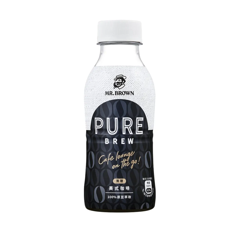 【金車/伯朗】Pure Brew美式咖啡350mlx4入/組