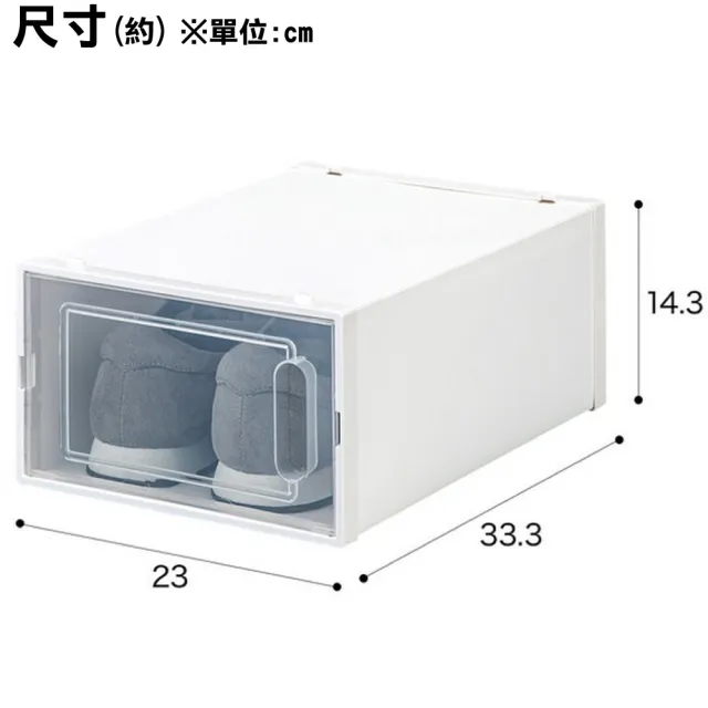 【NITORI 宜得利家居】堆疊式鞋盒矮型 SHUBO-WD(鞋盒 堆疊式 SHUBO)