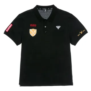 【PLAYBOY】潮流繽紛印花POLO衫(黑色)