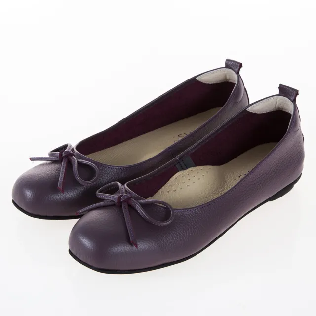 【G.Ms.】MIT系列-牛皮蝴蝶結方頭娃娃鞋(白色/灰色/深藍/紫色/黑色)