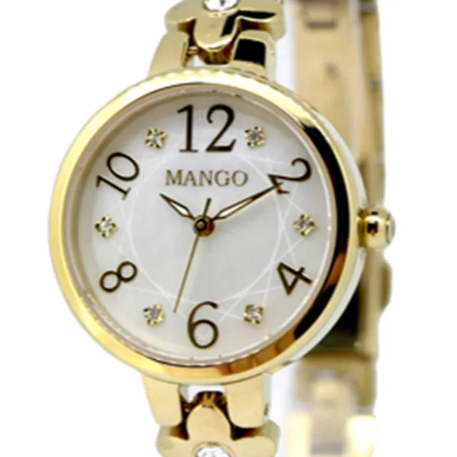 【MANGO】閃耀愛情淑女腕錶-MA6666L-81K-H(金色/28mm)
