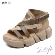 【J&H collection】真皮拼色編織羅馬涼鞋(現+預 米色 / 黑色)