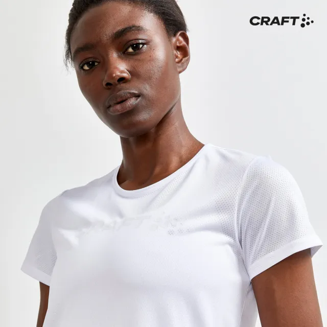 【CRAFT】女 CORE ESSENCE SS MESH TEE W WHITE 運動上衣(1908745-900000)