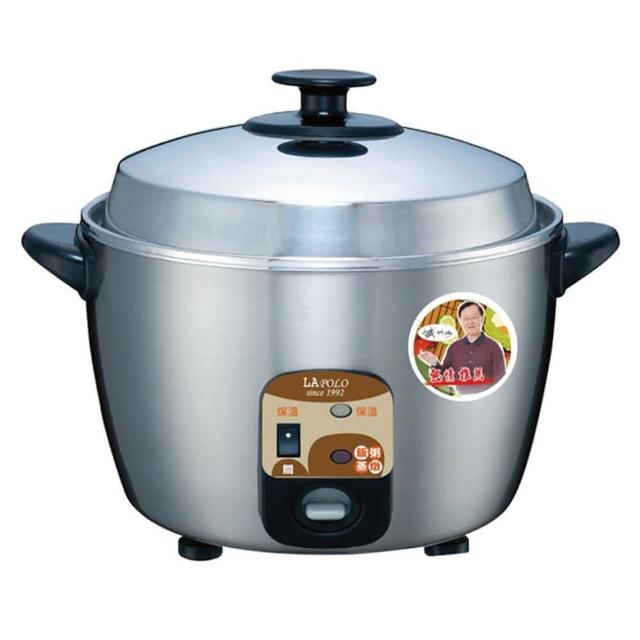  LAPOLO藍普諾 LAN5-2206 電鍋專為4-6人家庭設計，6人份實際容量，採用304不鏽鋼內外鍋，耐用安全。具備700W快速加熱與自動保溫功能，尺寸30.2x25.2x25.4cm，重量僅2kg，110V/60Hz適用臺灣電壓。配件包含蒸架、量杯、飯匙，臺灣產地，一年保固，BSMI認證R64074。理想選擇煮飯蒸菜，健康蒸氣烹飪不沾鍋體驗！ 