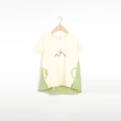 【Dailo】貓咪山格紋拼接短袖上衣(白 粉 綠)