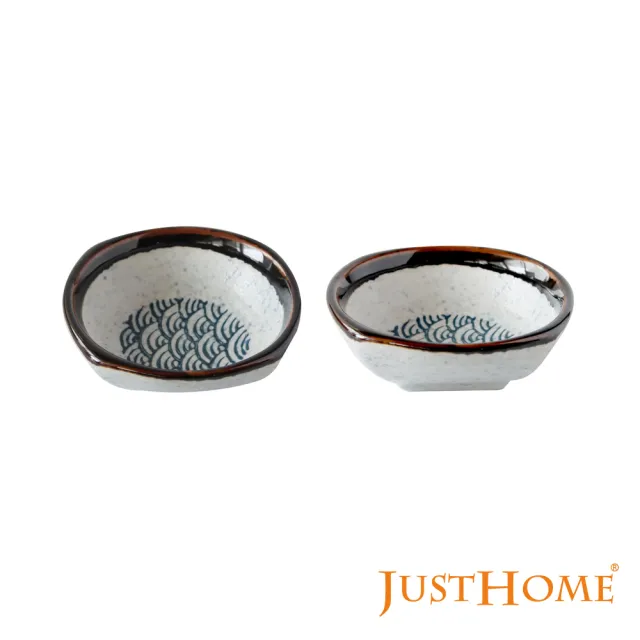 【Just Home】日式海波陶瓷3吋醬油碟(醬油碟 調味碟 小碟子)