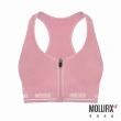 【Mollifix 瑪莉菲絲】A++3D無縫前開拉鍊運動BRA瑜珈服、無鋼圈、開運內衣(橘粉)
