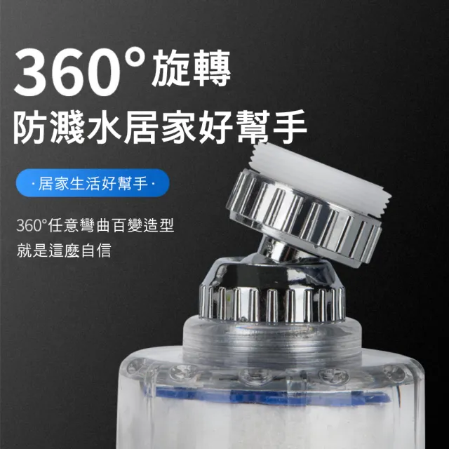 【Dagebeno荷生活】韓式洗臉台水龍頭濾水器過濾器超值組(1個過濾器+2顆濾芯)