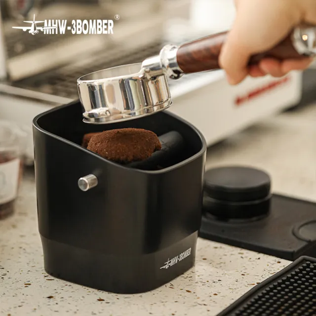 【MHW-3BOMBER】小方咖啡渣桶(小方咖啡渣桶 家用吧台意式咖啡機廢粉渣敲渣桶渣盒 斜口設計 小巧便捷)