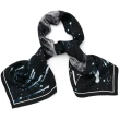 【Alexander McQueen】時尚經典骷髏星空圖絲巾(黑)