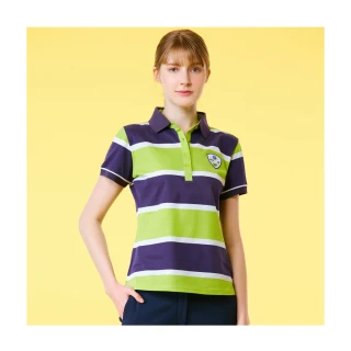 【Jack Nicklaus 金熊】GOLF女款條紋造型POLO衫/高爾夫球衫(綠色)