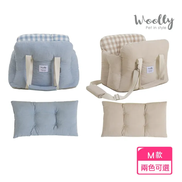 【WOOLLY】雲朵棉質寵物外出包-M(寵物包/寵物提袋)