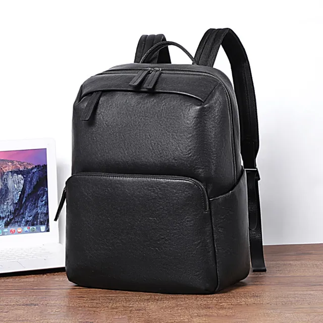【巴黎精品】真皮後背包雙肩包真皮包包側背包隨身手提包(時尚多功能電腦男包包a1ai48)