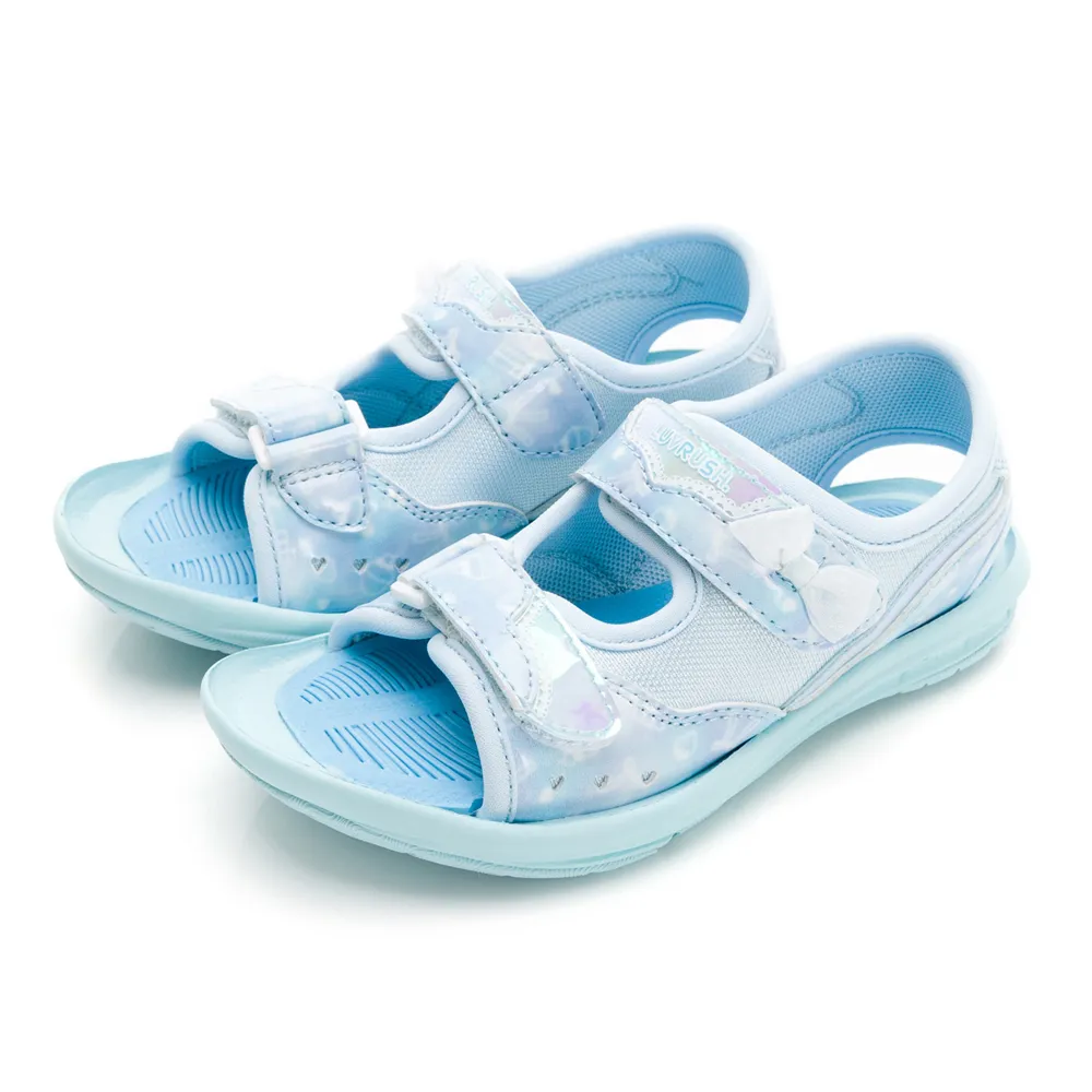 【MOONSTAR 月星】童鞋閃電競速涼鞋(藍)