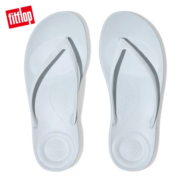 【FitFlop】IQUSHION ERGONOMIC FLIP-FLOPS輕量人體工學夾腳涼鞋-女(海沫藍色)