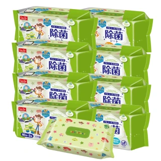 【LEC】日本製抗菌濕紙巾箱購-迪士尼卡通造型四款可選(60抽x24包入)