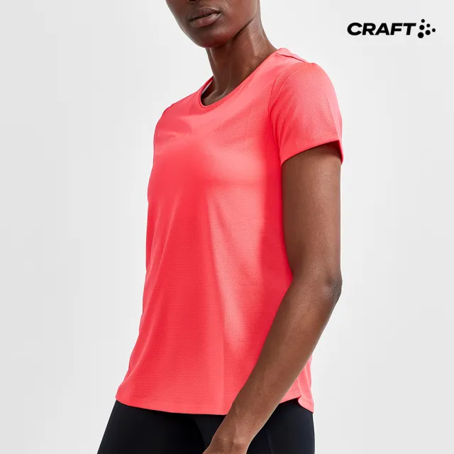 【CRAFT】女 CORE ESSENCE SS MESH TEE W CRUSH 運動上衣(1908745-410000)