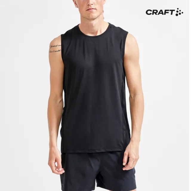 【CRAFT】男 ADV ESSENCE SL TEE M BLACK 運動背心(1908752-999000)
