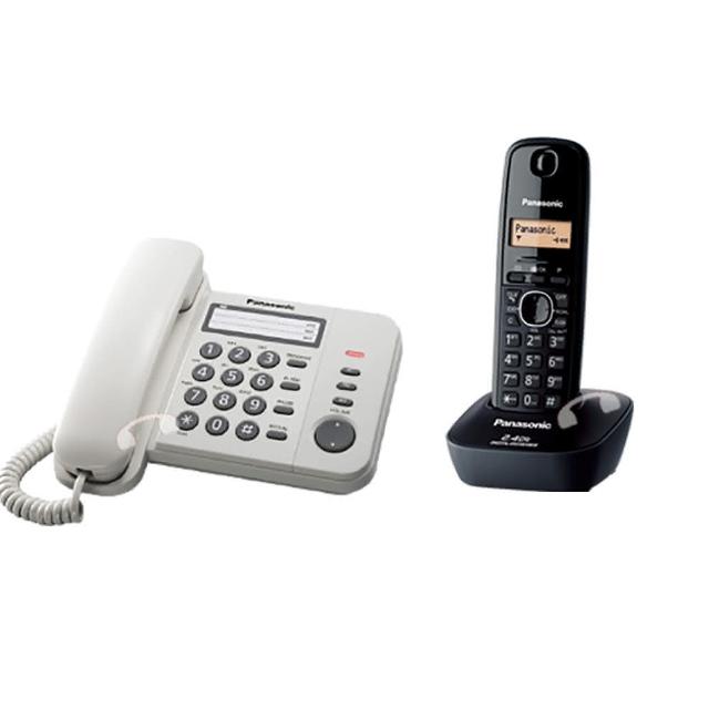 【Panasonic 國際牌】經典有線+無線電話組(KX-TS520 + KX-TG3411)