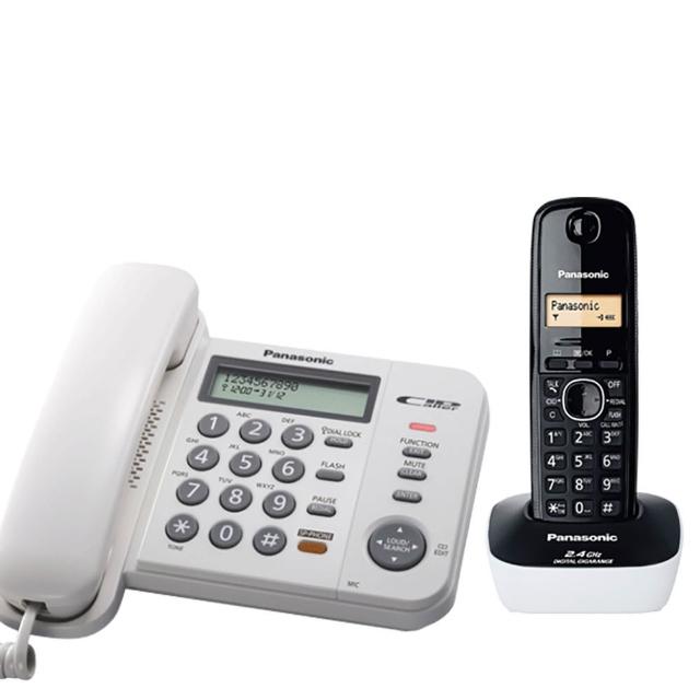 【Panasonic 國際牌】經典有線+無線電話組(KX-TS580 + KX-TG3411)